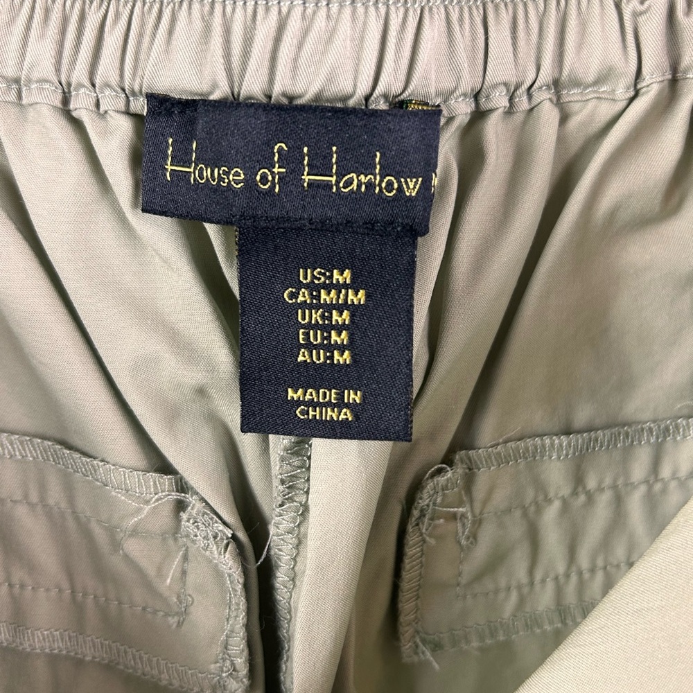 House of Harlow 1960 Green Wide-Leg Cargo Pants - Picture 11 of 11
